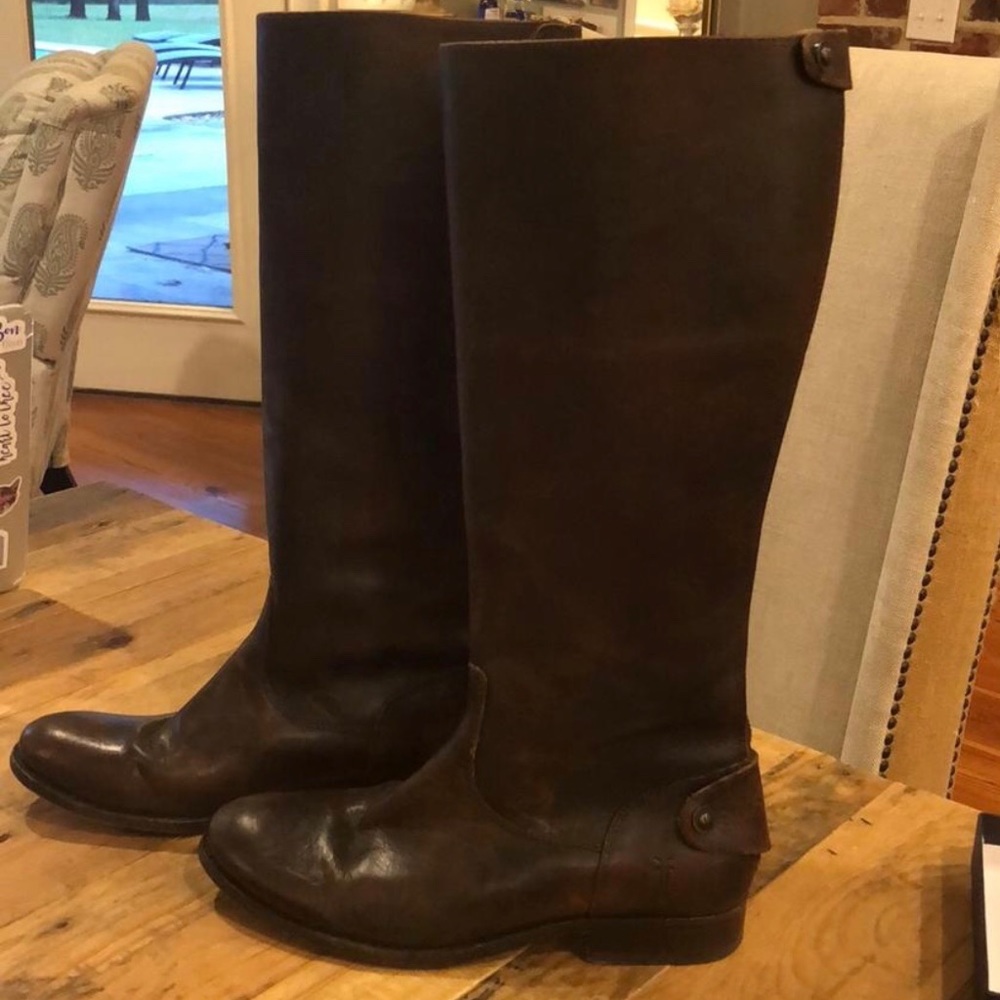Frye Melissa Button Back Zip boots